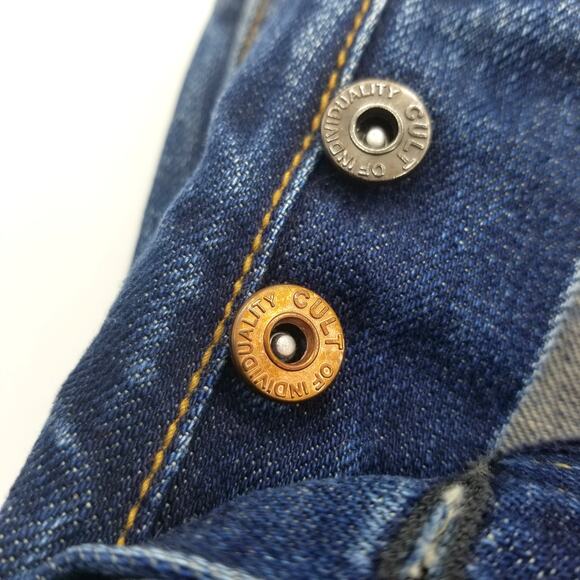 CULT OF INDIVIDUALITY JEANS Trysten Bootcut Button Fly Distressed W36 L34 - Picture 8 of 11